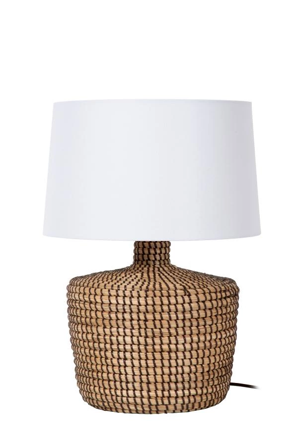 Lucide Premium AMBALA - Lampe de table - Ø 35 cm - 1xE27 - Naturel - éteint